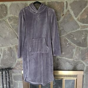 32 Degrees Purple Plush Hooded Lounge Dress